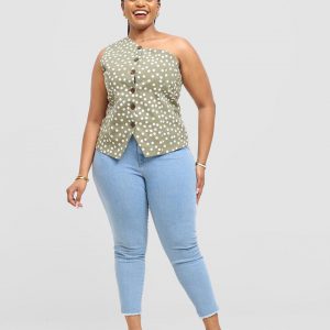 Polka One Shoulder Vest