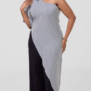 One-sided Longline Top - Blue